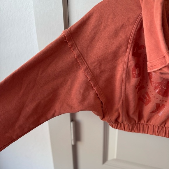 GYMSHARK x Kendra & Kathryn Burnt Orange Cropped Zip Up Hoodie Size XSmall - Picture 12 of 13